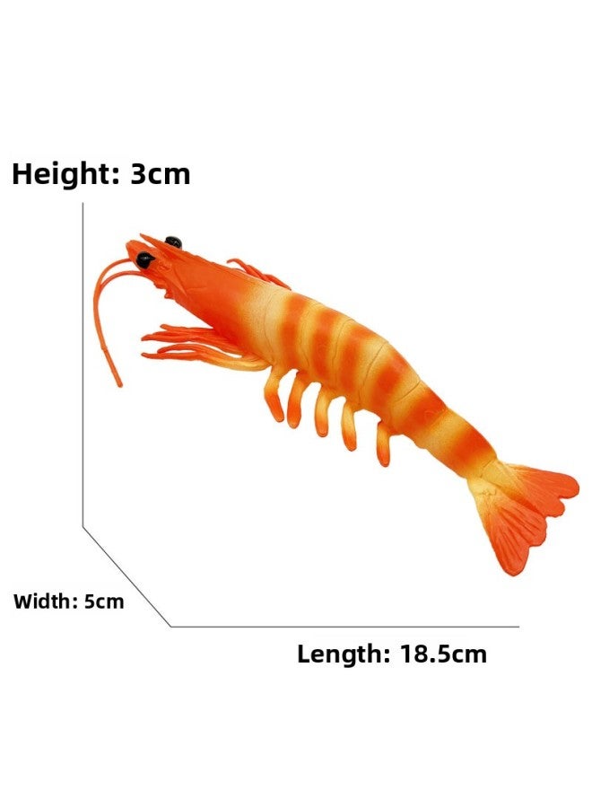 Cross-border Simulation Marine Life Model Rigid Solid PVC Shrimp And Crab Ornaments Children's Cognitive Toys Children's Gift