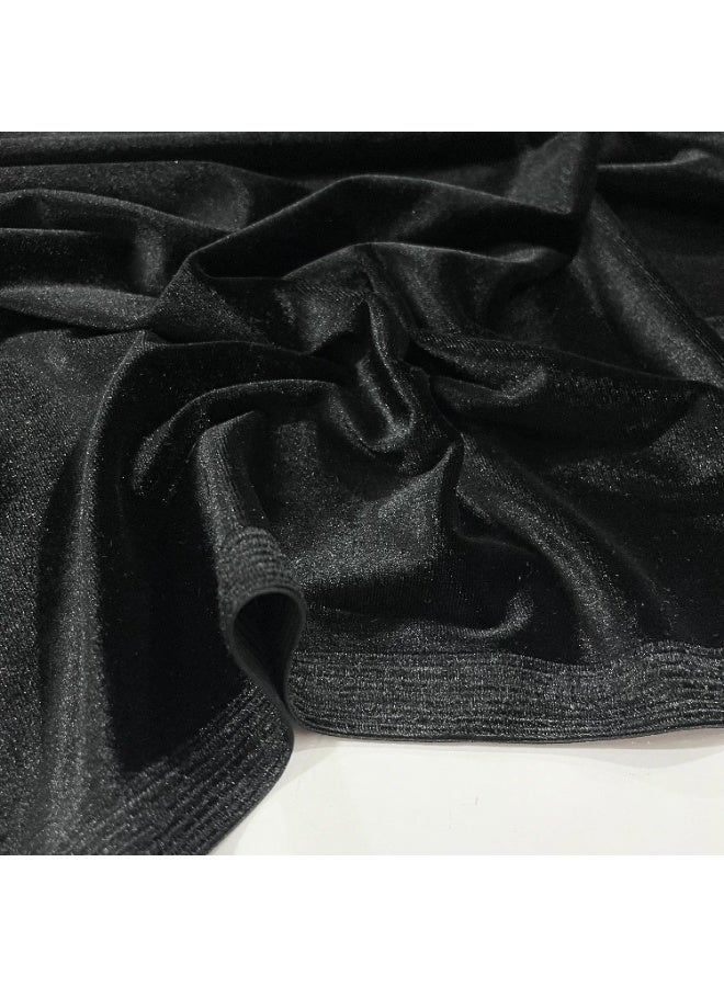JewelOnPalette Black Velvet Fabric – Luxury 4-Way Stretch Velvet Fabric by the Yard – Soft, Smooth & Elegant Material | 56" Wide - Image 4