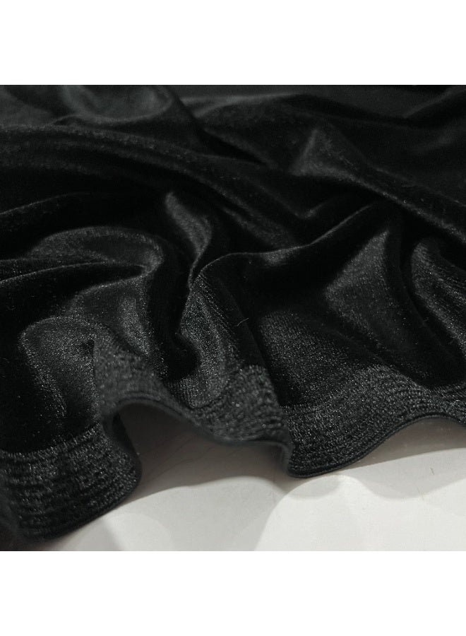 JewelOnPalette Black Velvet Fabric – Luxury 4-Way Stretch Velvet Fabric by the Yard – Soft, Smooth & Elegant Material | 56" Wide - Image 3