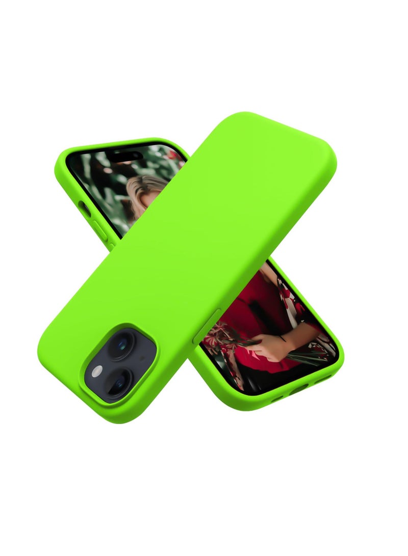 iPhone 14 Case, Silicone Shockproof Slim Thin Phone Case for iPhone 14 6.1 inch (Neon Green) - Image 2