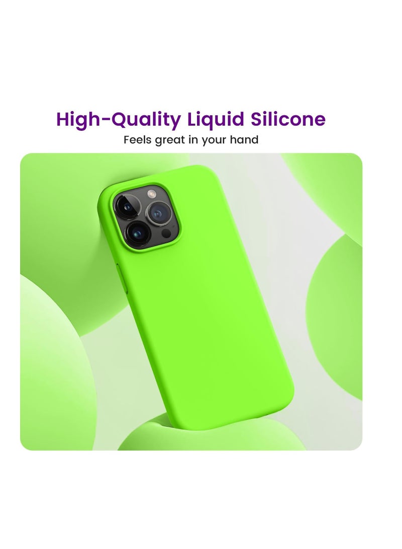 iPhone 14 Case, Silicone Shockproof Slim Thin Phone Case for iPhone 14 6.1 inch (Neon Green) - Image 3