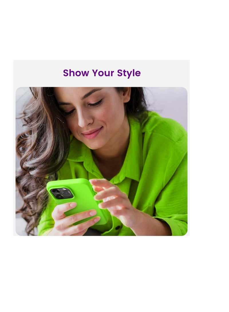 iPhone 14 Case, Silicone Shockproof Slim Thin Phone Case for iPhone 14 6.1 inch (Neon Green) - Image 4