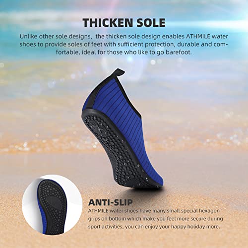 ATHMILE Water Shoes for Women Men Quick-Dry Aqua Socks Swim Beach Barefoot Yoga Exercise Wear Sport Accessories Pool Camping Must Haves Adult Youth Size - Image 3