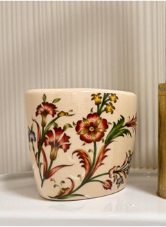 bbet Toothbrush Holder, Ceramic Bathroom Accessories, Artistic Home Decor (Drain Phoenix tail flower)  - Image 2