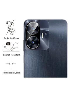 Generic HD Full Coverage Tempered Glass Camera Protector Anti-Scratch Drop Protection Slim Design for Realme C55 Black  - Image 2