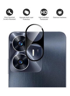 Generic HD Full Coverage Tempered Glass Camera Protector Anti-Scratch Drop Protection Slim Design for Realme C55 Black  - Image 4