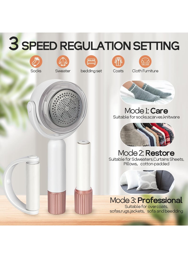 Cuken - Rechargeable Fabric Shaver, Efficient and Durable Lint Remover, Portable Sweater Shaver with 3 Speeds, LED Digital Display and 6 Leaf Blades, Lint Remover for Clothes, Carpets, Sofas and Furniture - Image 1