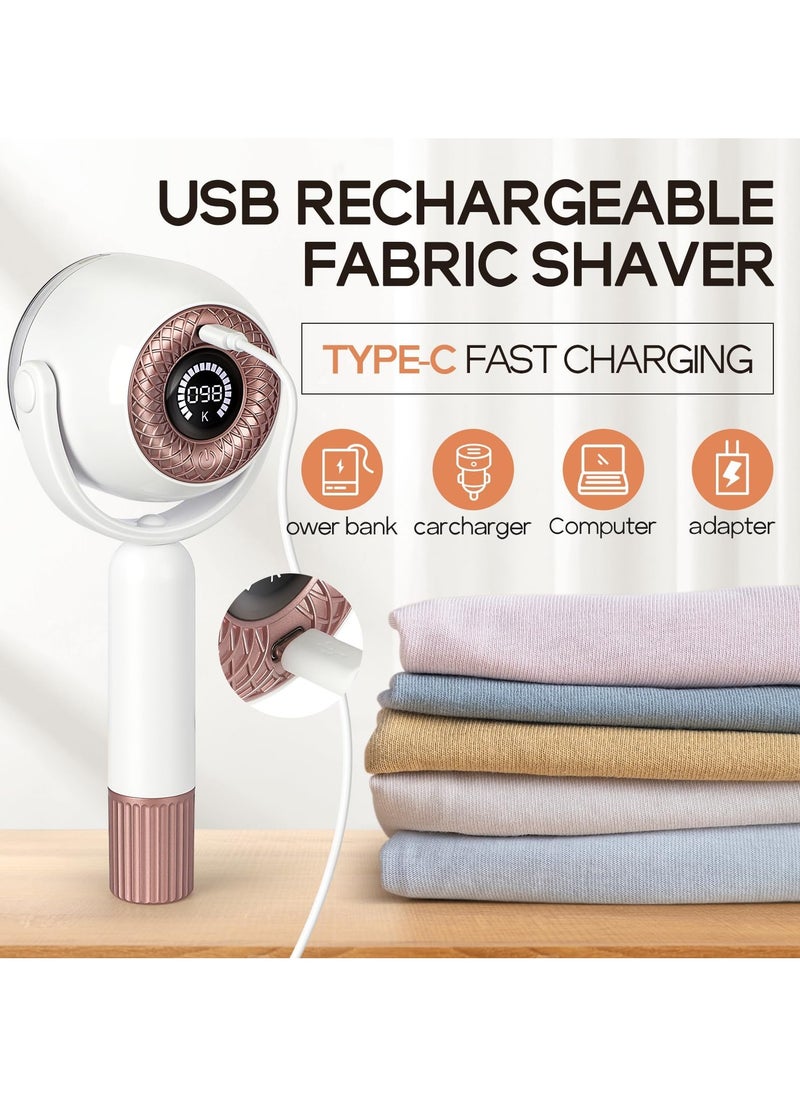 Cuken - Rechargeable Fabric Shaver, Efficient and Durable Lint Remover, Portable Sweater Shaver with 3 Speeds, LED Digital Display and 6 Leaf Blades, Lint Remover for Clothes, Carpets, Sofas and Furniture - Image 1