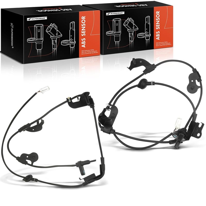 A-Premium 2PC Set Rear ABS Wheel Speed Sensor Compatible with Toyota RAV4 2006 2007 2008 2009 2010 2011 2012 [4WD] - Rear Driver and Passenger Side, Replace# 89545-42040, 89546-42040 - Image 1
