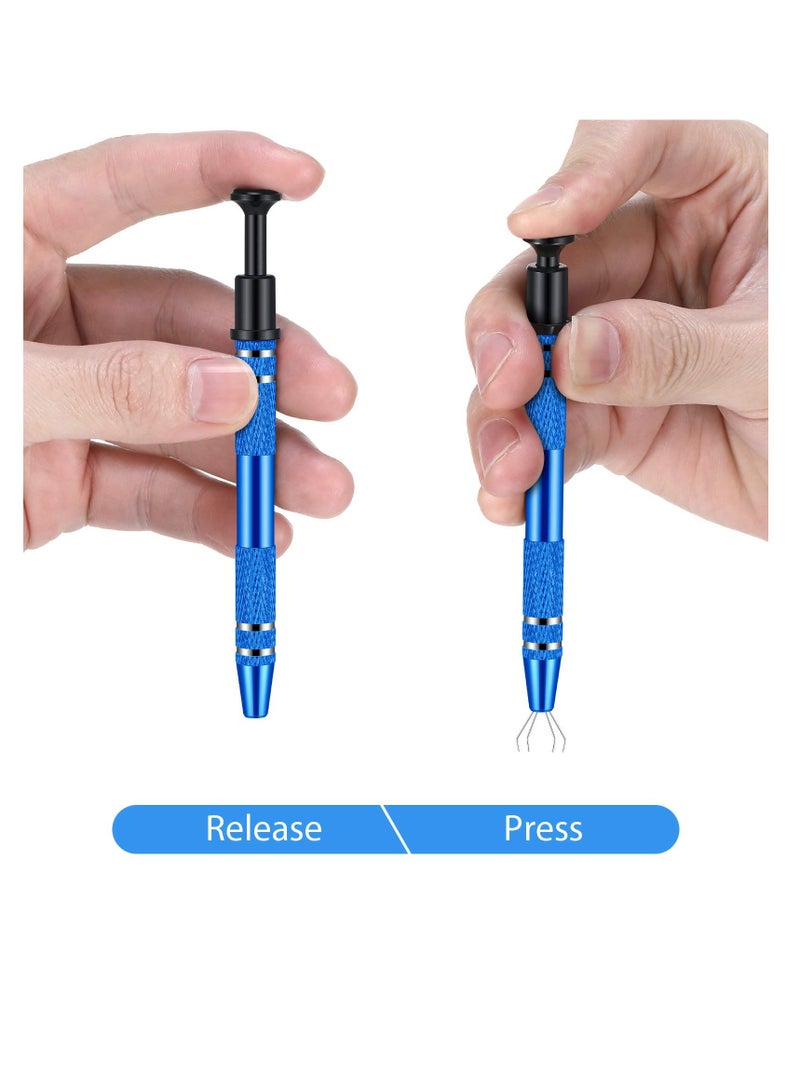 SUNSAR 4-Piece Ball Grabber Tool Set, Bead Pickup Tool with 4 Prongs, Diamond Claw Screw Catcher for Electronic Components, Small Parts - Image 4