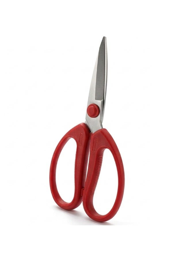 Multi-Purpose Sharp  Cutting Shears , Heavy Duty Stainless Steel Scissors with Non-Slip Ergonomic Handle – for Office, Home, Kitchen & Craft Use, Red - Image 1