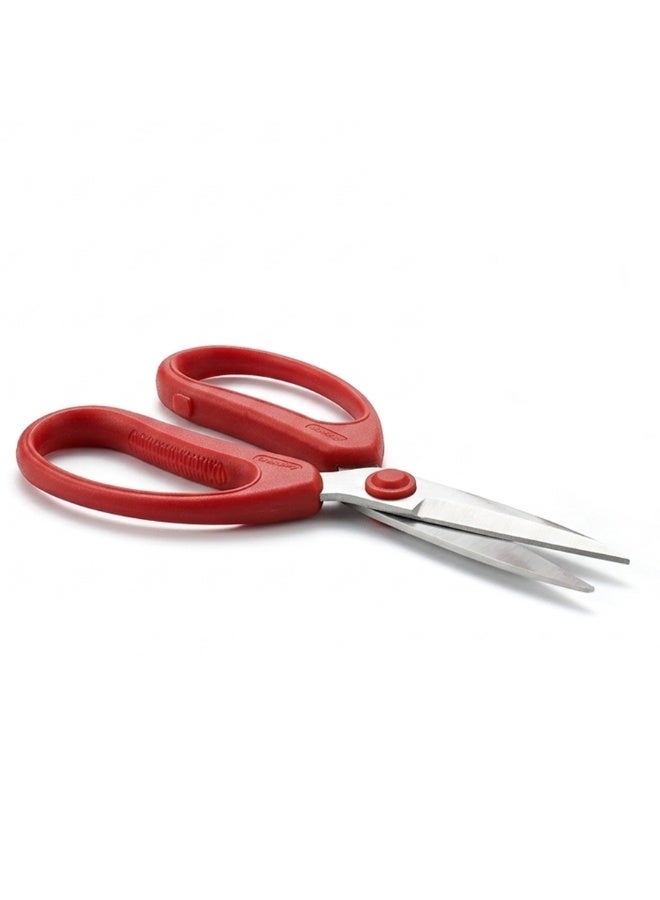 Multi-Purpose Sharp  Cutting Shears , Heavy Duty Stainless Steel Scissors with Non-Slip Ergonomic Handle – for Office, Home, Kitchen & Craft Use, Red - Image 2