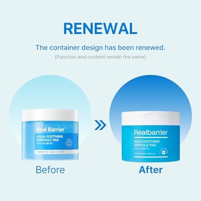 Real Barrier Aqua Soothing Ampoule Pad, 70 Pads l Hyaluronic Acid Facial Serum | Redness Relief for Sensitive Skin | Facial Moisturizer for Dry Skin| Calming Chamomile Extract| Korean Skincare - Image 2