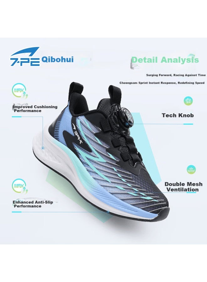 7-pe Boys' Shoes Spring New Breathable Mesh Youth Sports Training Shock-absorbing Carbon Plate Running Shoes