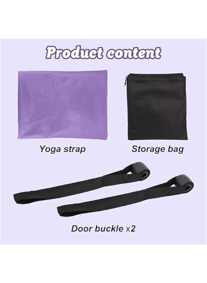Generic - Areial Yoga Straps for Stretching, Stretchable Yoga Strap Belt Leg Strecher for Increased Flexibility, Swing Hammock Stretching Band Yoga Equipment for Fitness Dancing Ballet Gymnastics Stuff - Image 1
