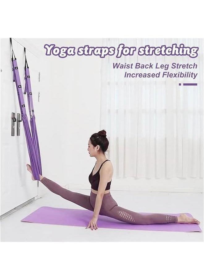 Generic - Areial Yoga Straps for Stretching, Stretchable Yoga Strap Belt Leg Strecher for Increased Flexibility, Swing Hammock Stretching Band Yoga Equipment for Fitness Dancing Ballet Gymnastics Stuff - Image 1
