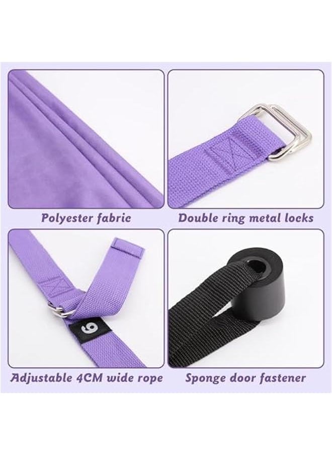 Generic - Areial Yoga Straps for Stretching, Stretchable Yoga Strap Belt Leg Strecher for Increased Flexibility, Swing Hammock Stretching Band Yoga Equipment for Fitness Dancing Ballet Gymnastics Stuff - Image 1