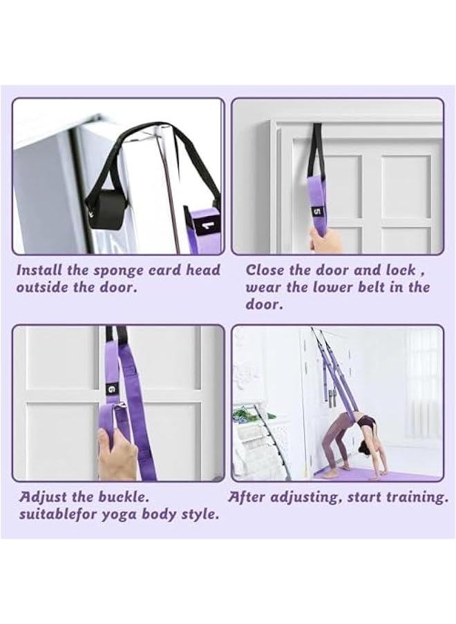 Generic - Areial Yoga Straps for Stretching, Stretchable Yoga Strap Belt Leg Strecher for Increased Flexibility, Swing Hammock Stretching Band Yoga Equipment for Fitness Dancing Ballet Gymnastics Stuff - Image 1