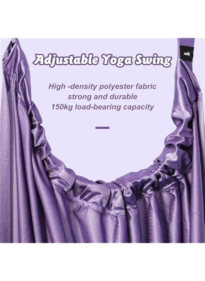 Generic - Areial Yoga Straps for Stretching, Stretchable Yoga Strap Belt Leg Strecher for Increased Flexibility, Swing Hammock Stretching Band Yoga Equipment for Fitness Dancing Ballet Gymnastics Stuff - Image 1
