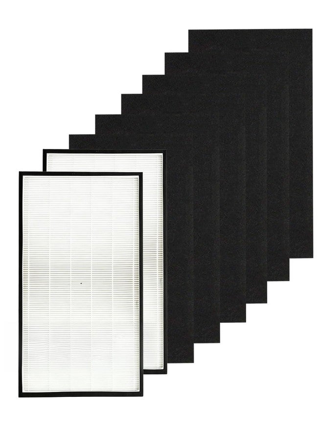 DAODEFUL 85254 HEPA Filter for Kenmore/Sears: Remove Dust Pet Dander Smell Increase in Airflow - Used for General Household & Pet Owners - 2 Pack 83195 HEPA and 6 Pack Activated Carbon - Easy To Install - Image 1
