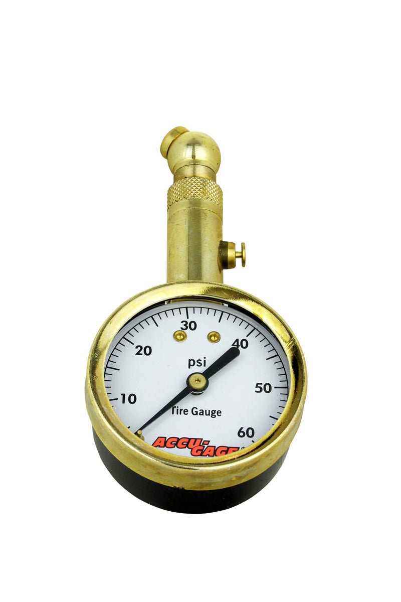 Accu-Gage by Milton Dial Tire Pressure Gauge with Swivel Angle Air Chuck - ANSI Certified for Motorcycle/Car/Truck Tires (0-60 PSI) - Image 3