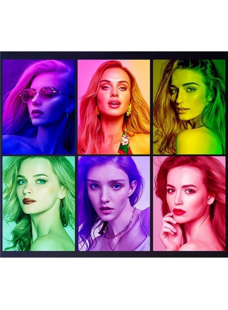 إثارة حلقة إضاءة سيلفي RGB مقاس 10 بوصات مع حامل ثلاثي القوائم قابل للتعديل وجهاز تحكم عن بعد يعمل بالبلوتوث - 37 وضع إضاءة ديناميكي، 3 درجات حرارة لونية (3000 كلفن - 6500 كلفن)، إضاءة سيلفي LED تعمل بمنفذ USB للهاتف، والمكياج، وتسجيل الفيديو، واجتماعات زووم، ويوتيوب، والبث المباشر على تيك توك، الارتفاع 55-210 سم - Image 3