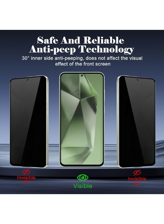 كابتن تيك 2 Pack Samsung Galaxy S24 FE Privacy Screen Protector, 【30° Anti-Spy】【9H Hardness】【Anti Scratch】【Bubble Free】 Tempered Screen Protector for Samsung Galaxy S24 FE 5G 6.7 inch (Boxed, 2PCS) - Image 2