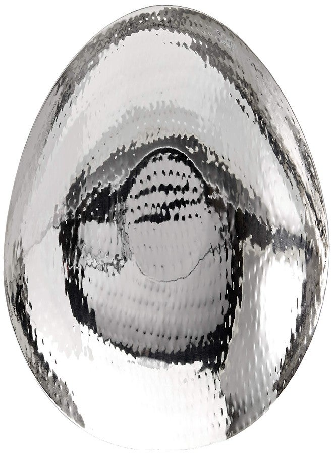 Elegance Hammered 14-1/2 by 8-Inch Stainless Steel Oval Fruit Bowl - Image 4