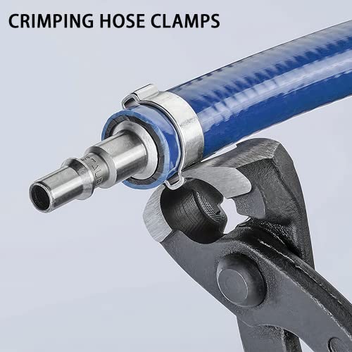 AKIHISA 9 inch Ear Clamp Pliers, Chrome Vanadium Steel Crimper Tool, Nail Remover, Pincer Crimper Tool for Pipe Hose Clamps - Image 5