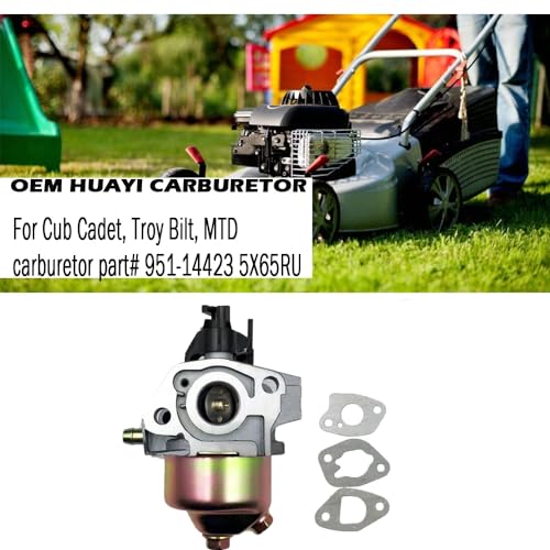WZRAXJ HUAYI OEM Carburetor Carb with Gaskets Compatible with Cub Cadet, Troy Bilt, MTD 951-14423 5X65RU - Image 3