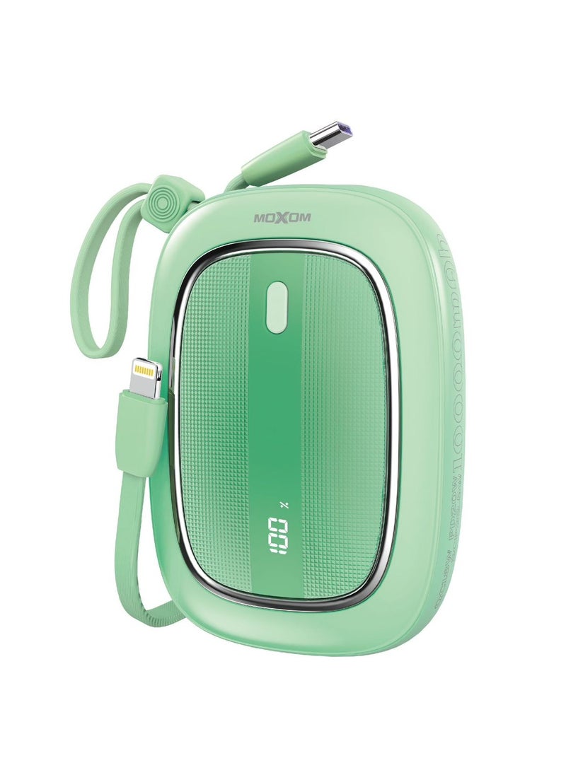 MOXOM MX-PB125 10000mAh Power Bank - PD20W, QC18W, SCP22.5W, Compact and Lightweight with LCD Display  - Image 1