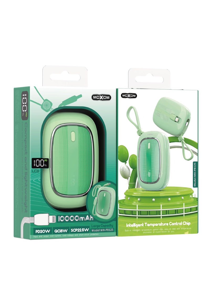MOXOM MX-PB125 10000mAh Power Bank - PD20W, QC18W, SCP22.5W, Compact and Lightweight with LCD Display  - Image 3