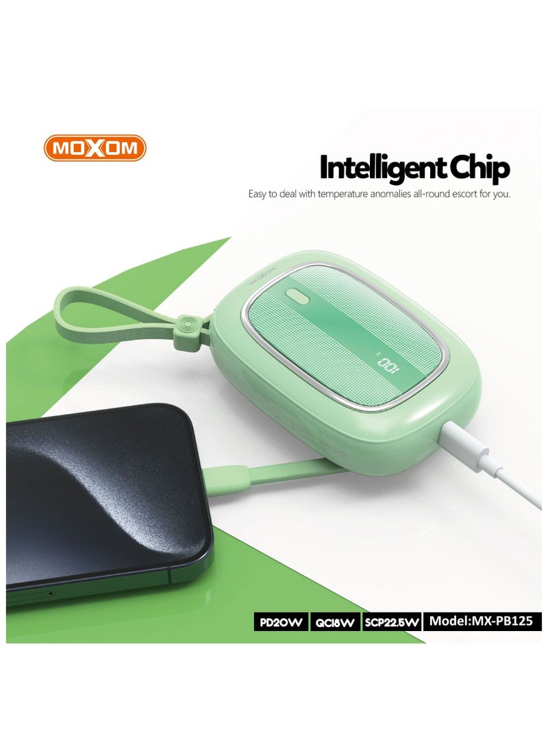MOXOM MX-PB125 10000mAh Power Bank - PD20W, QC18W, SCP22.5W, Compact and Lightweight with LCD Display  - Image 2