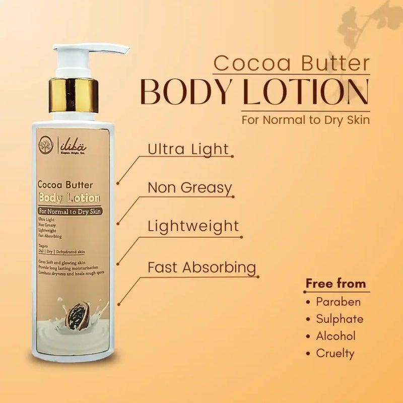 ILIKA Ilik Cocoa Butter Body lotion For Dull Dry Dehydrates Skin 200 ml - Image 2