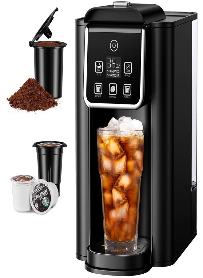SHARDOR - Single serve coffee maker, hot and iced coffee maker for K-Cup pods and ground coffee, 6-14oz beer sizes, 50oz removable water tank, bold beer setting, - Image 1