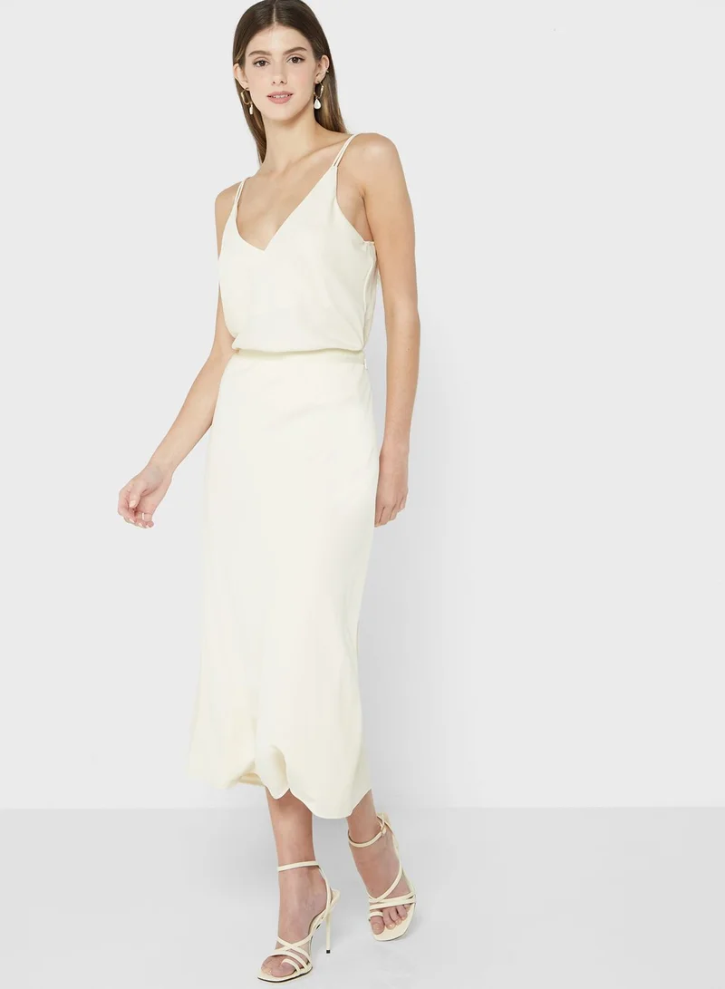 CALVIN KLEIN High Waist Midi Skirt