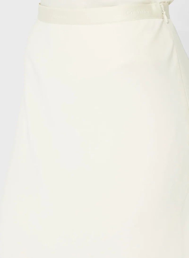 CALVIN KLEIN High Waist Midi Skirt