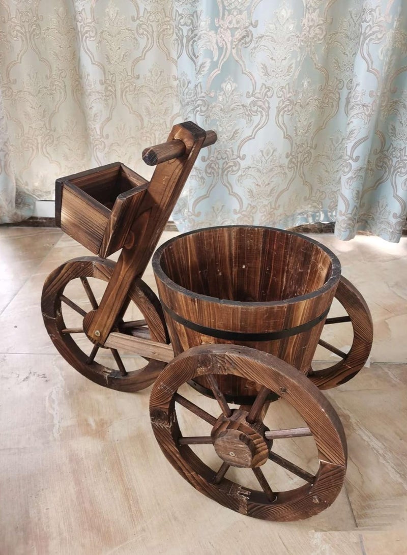 LINGWEI Creative Wooden Made Flower Planter with Water Tap Flower Stand Planter Plant Pot Rack Garden Patio Decoration Display Shelf Flowers Pot Container Flowers Vase - Image 4