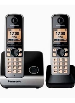 Panasonic Expandable Cordless Phone System with Amber Backlit Display 2 KX-TG6712
