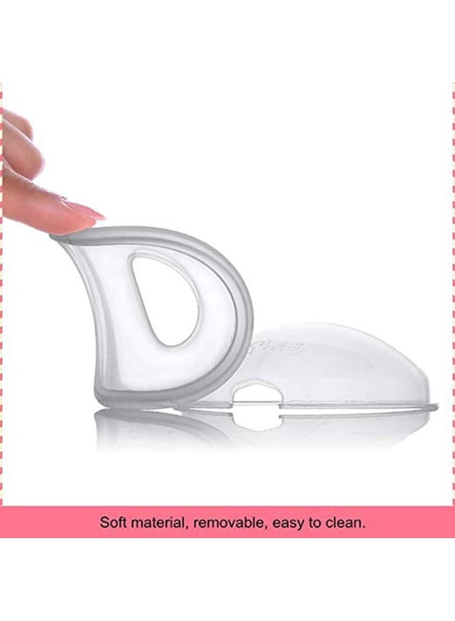 Debaishi Breast Shells Nursing Cups Milk Saver Protect Sore Nipples for Breastfeeding Collect Breastmilk Leaks for Nursing Moms Soft and Flexible Silicone Material Reusable 2-Pack - Image 5