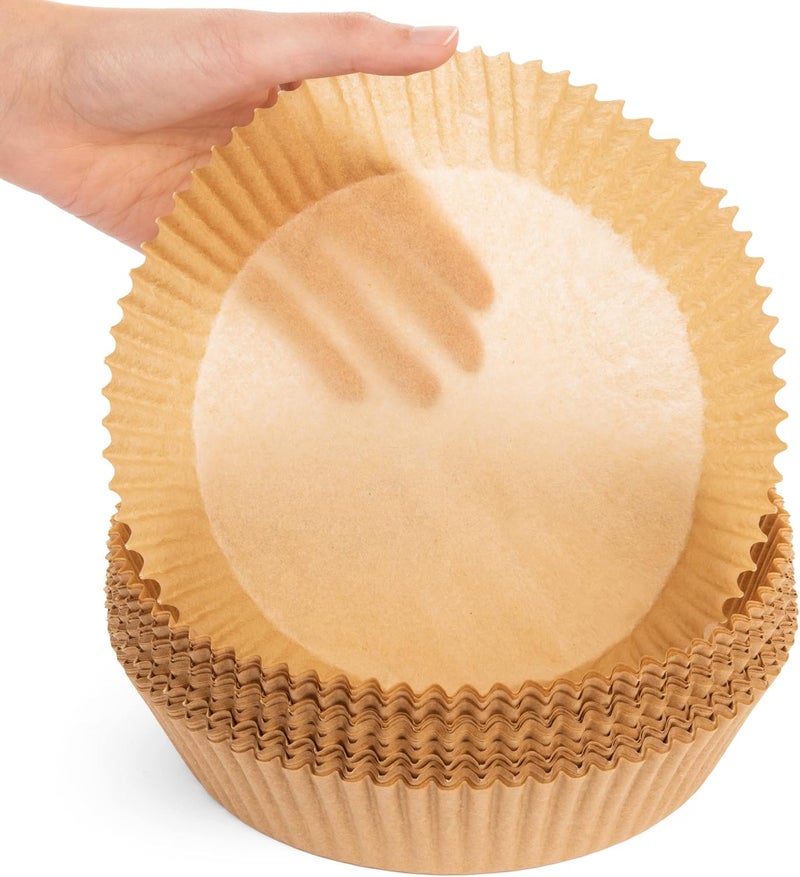 LSR LORESO Air Fryer Liners Disposable Parchment Paper, 100 Count - Round 6-7 Inch, Non- Stick Parchment Paper Sheets Liners For Air Fryers 2-5 Quart, Disposable Round Air Fryer Liners (6.3" Round - 100CT) - Image 4