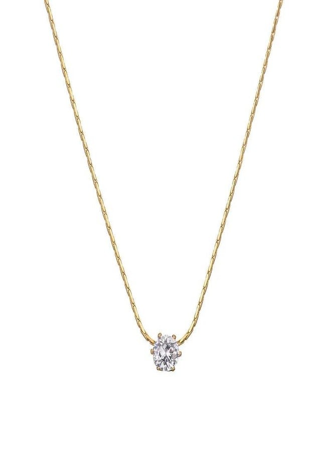 SHAHEEBA Korean Fashion Dainty Necklace for Women and girls | Anti-Tarnish Chain with Elegant Pendant | Stylish & Trendy Everyday Wear Jewelry (golden) - Image 1