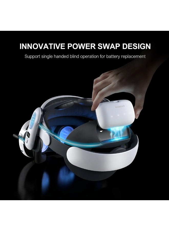 BOBOVR S3 Pro 10000mAh Battery Head Strap for Meta Quest 3/Quest 3S with Head Air Conditioning VR Accessories & Charging Dock Compatible with Meta Oculus Quest 3/Quest 2 VR Headset Display Stand and Controller Holder VR AccessoriesBundle - Image 3