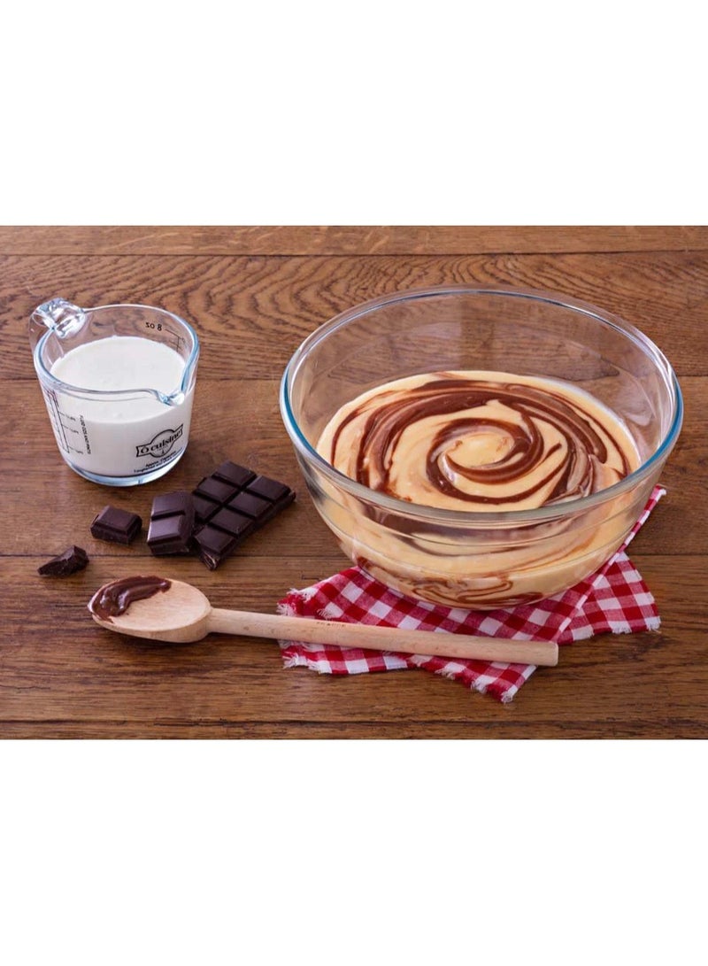 O'Cuisine Ôcuisine Mixing Bowl 3.0L Borosilicate Glass + Free Metaltex Rapid 8-Wire Egg Whisk 29cm | Durable & Versatile Kitchen Set  - Image 3