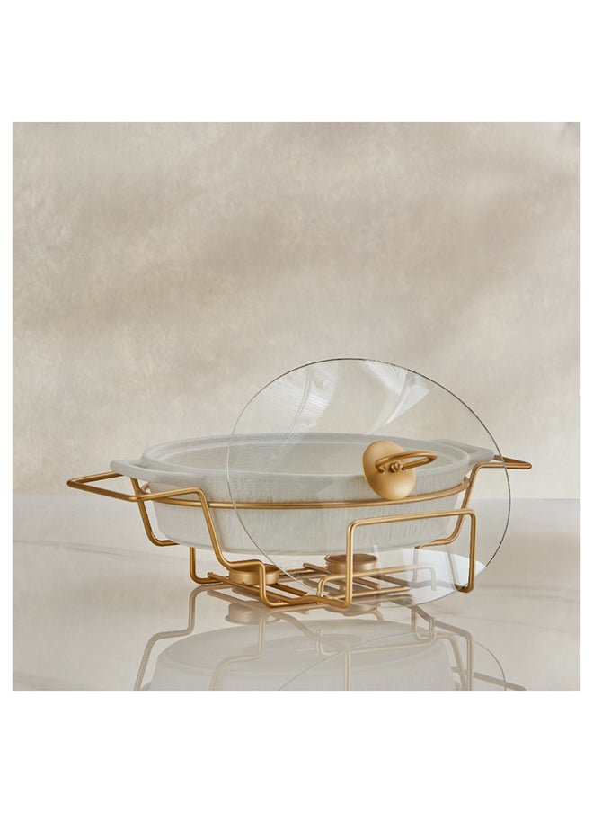 Home Box Celtic Oval Casserole with Candle Stand 26.9x39.5x11.2 cm  - Image 3