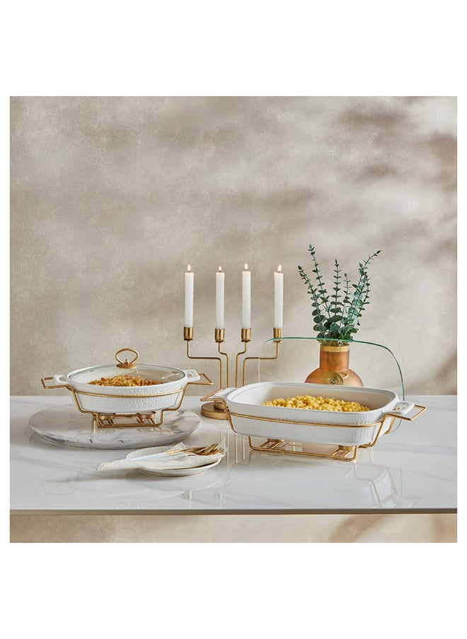 Home Box - Celtic Oval Casserole with Candle Stand 26.9x39.5x11.2 cm - Image 1
