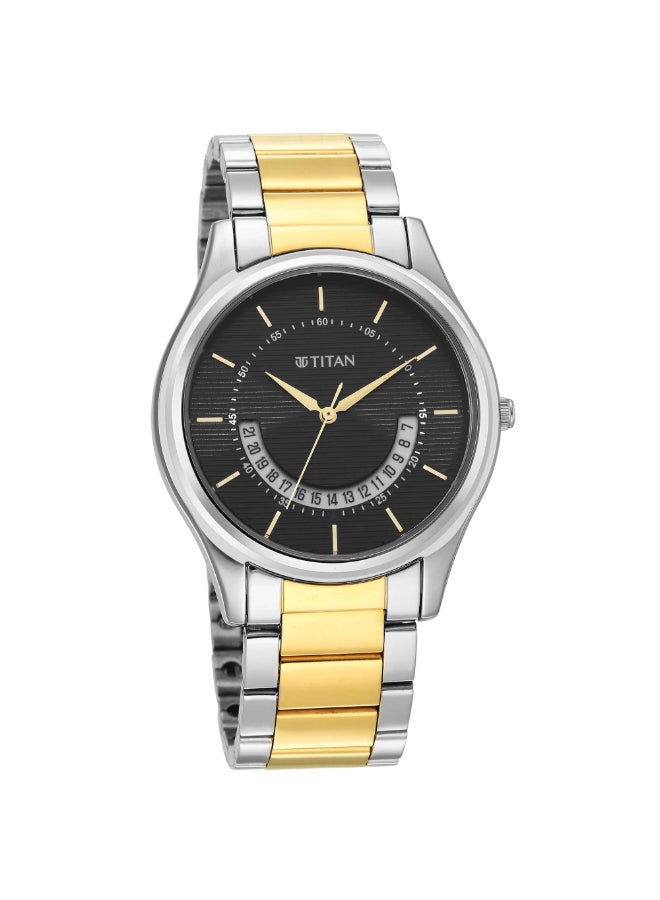 TITAN ساعة كاريشما للرجال انالوج بمينا سوداء - 1713BM02 - Image 2