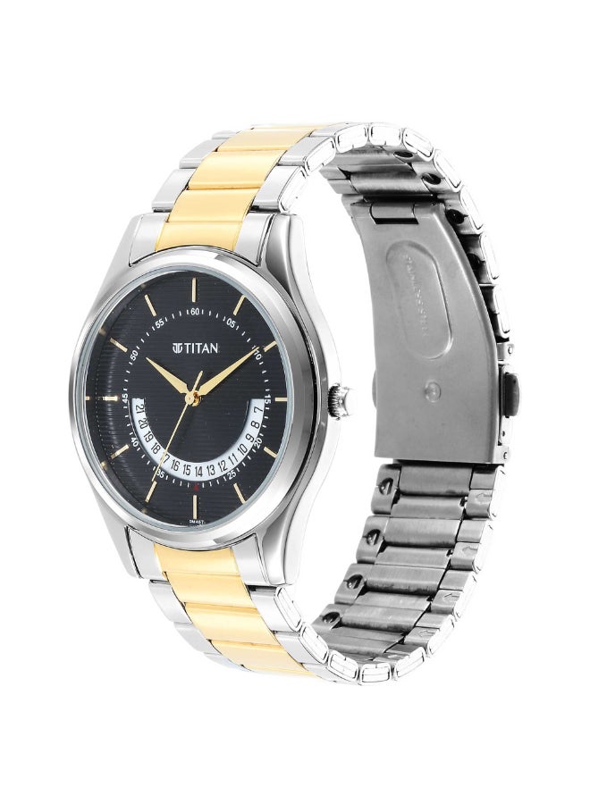 TITAN ساعة كاريشما للرجال انالوج بمينا سوداء - 1713BM02 - Image 3
