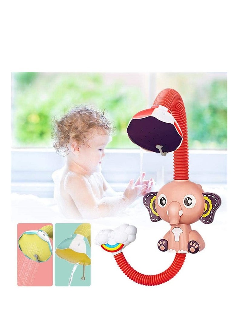Cool Baby COOLBABY Boy Children Bath Toys Bathroom Splash Toys Elephant Shower Head Red - Image 3