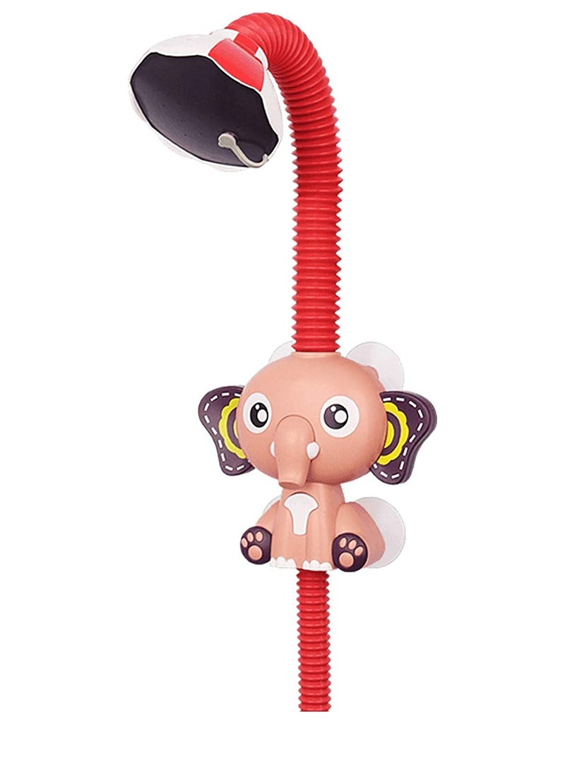 Cool Baby COOLBABY Boy Children Bath Toys Bathroom Splash Toys Elephant Shower Head Red - Image 1